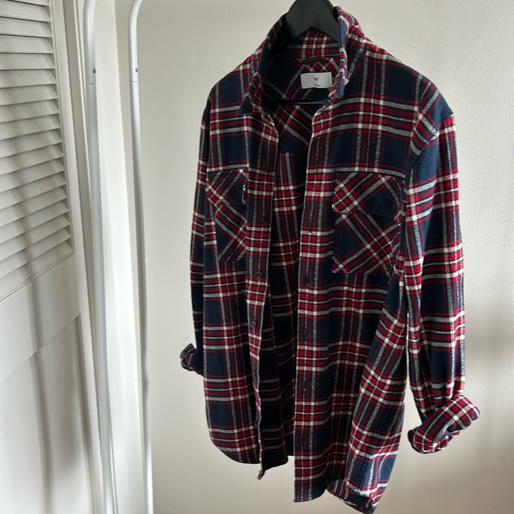 TNA plaid heavy weight shirt